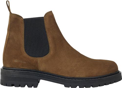 ANGULUS Støvle med Elastik Kvinde 2209/019 Mustard/sort Chelsea Boots Str 42 - hos Magasin