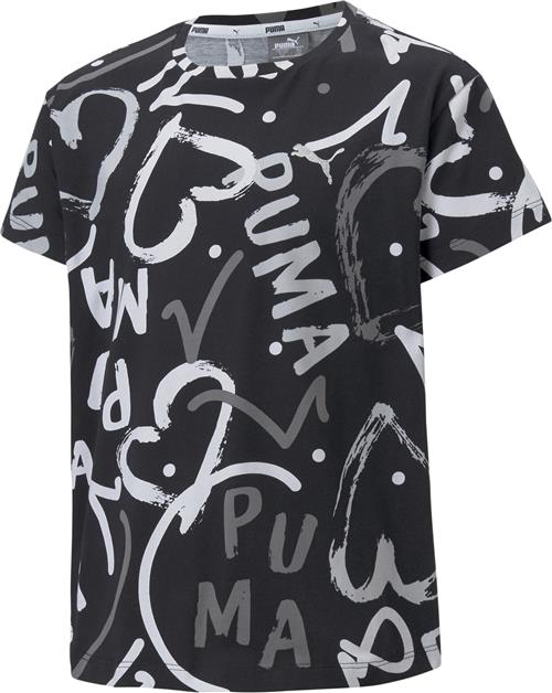 Puma Alpha AOP Tshirt 128 - T-shirts hos Magasin