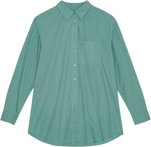 Se Moshi Moshi Mind Gaia Shirt Poplin Kvinde Aqua Green Langærmede Skjorter Str M - hos Magasin ved Magasin