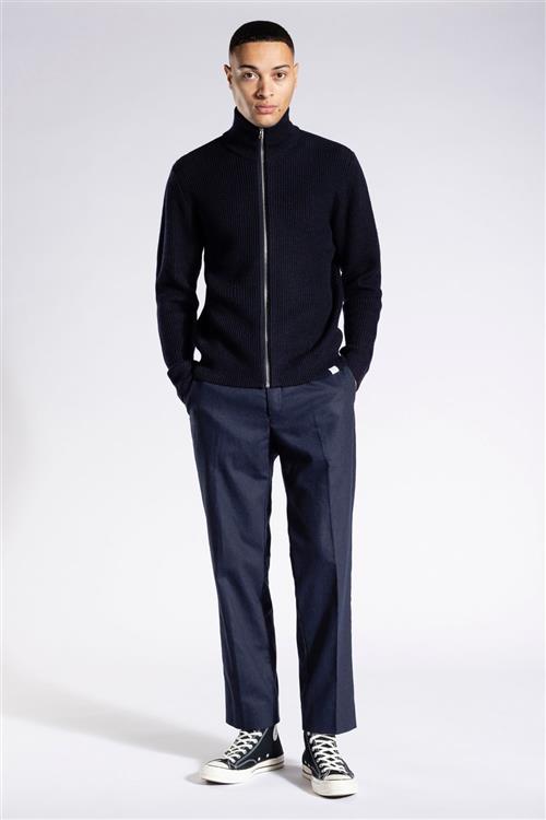 Se Norse Projects Hagen Cotton Wool Jacket Mand Blå Cardigans Str S - Bomuld hos Magasin ved Magasin