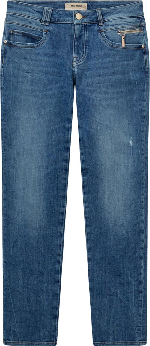 Mos Mosh Mmcarla Naomi Group Jeans Kvinde Blue Straight Jeans Str 31/Regular - hos Magasin