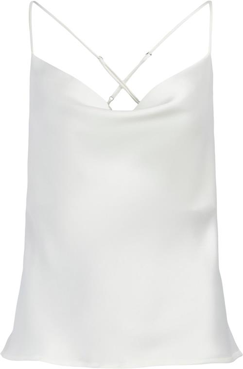 Se Object Objsateen Singlet TOP A Fair DIV Kvinde Cloud Dancer Tanktoppe Str 38 - hos Magasin ved Magasin