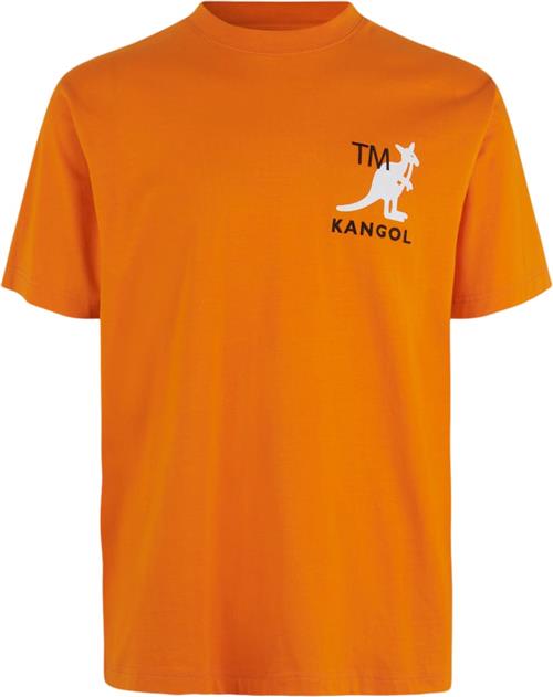 Kangol KG Harlem M03 Tshirt Mand Orange Kortærmede T-shirts Loose Fit Str L - Bomuld hos Magasin