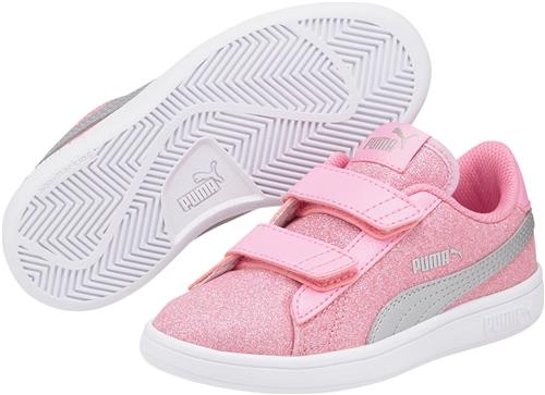 Se Puma Smash v2 Glitz Glam Sneakers Pink Sneakers Str 30 - Læder hos Magasin ved Magasin