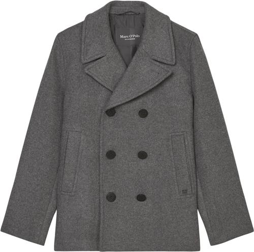 Marc O’Polo Jacket, Eurowool, Caban Kvinde Dark Grey Melange Overgangsjakker Str M - hos Magasin