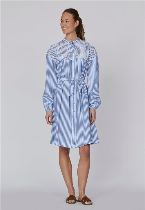 SisterS Point Iluadr1 Kvinde White/blue Midi Kjoler Str L - hos Magasin