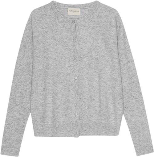 Moshi Moshi Mind Dolly Cardigan Merino Kvinde Light Grey Melange Sweaters Str M Merino - hos Magasin