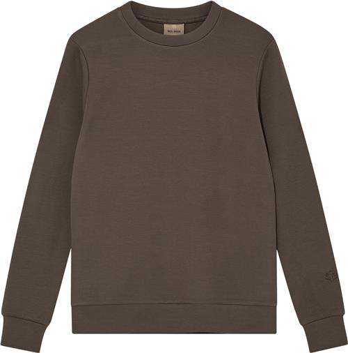 Se Mos Mosh Gallery Mmgabel Crew Neck Sweat Mand Brown Latte Sweatshirts Str S - hos Magasin ved Magasin