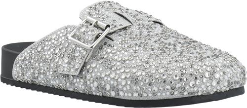 Bianco Sand Mule Simili Stones #P Kvinde Silver Slip-ins Str 38 - hos Magasin