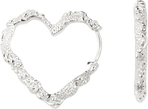 Camille Brinch Jewellery Heart Crush Hoops Sold as a pair - Creoler hos Magasin