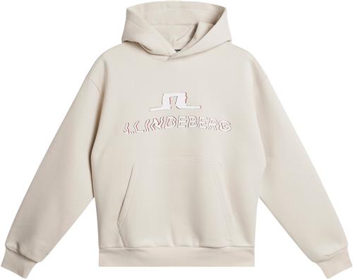 Se J. Lindeberg Karson Graphic Hoodie Mand Moonbeam Hoodies Str L - hos Magasin ved Magasin