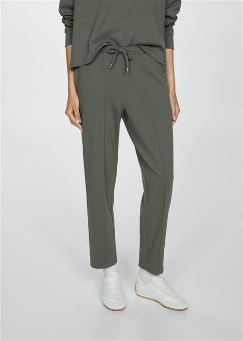 Se MANGO Jogger Seams Pants Kvinde Beige - Khaki Bukser Str L - hos Magasin ved Magasin