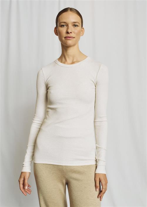 Bruun & Stengade BS Margrethe Regular Fit Top Kvinde Off White Toppe Str S - hos Magasin