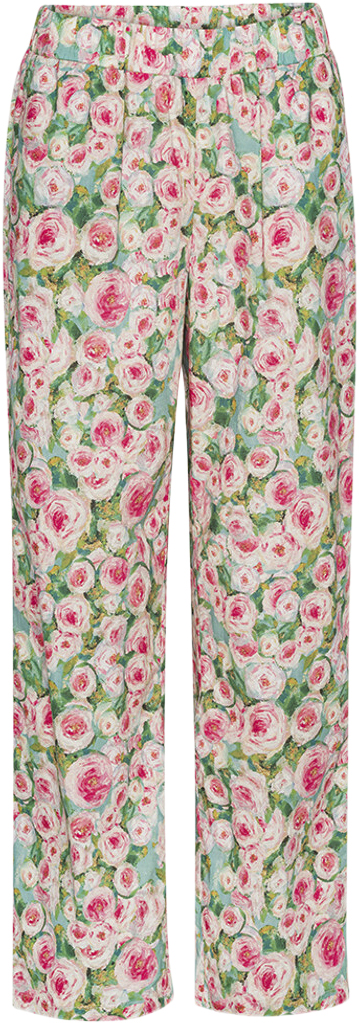 HUNKØN Laura Trousers Kvinde Floral Bukser Str L - hos Magasin