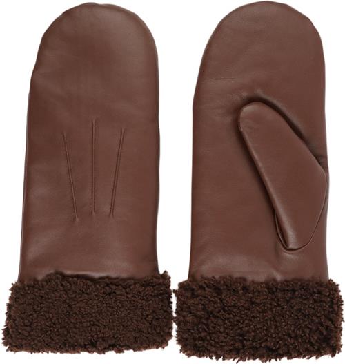 Lovelies Matera Feminine Leather Mittens W/ Curly Shearling L - Vanter hos Magasin