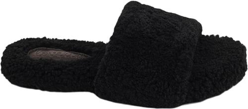 Lovelies Y Shan Shearling Open Slippers Kvinde Black Hjemmesko Str 39 - Uld hos Magasin