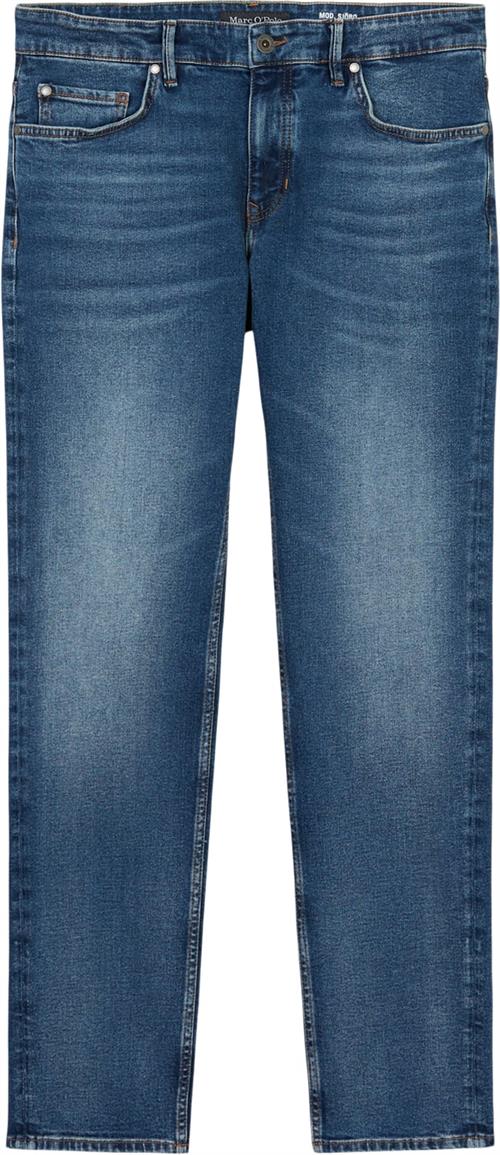 Se Marc O’Polo Denim Trousers, Shaped fit, Shaped Kvinde Retro Blue Wash Straight Jeans Str 31 32 Denim - hos Magasin ved Magasin