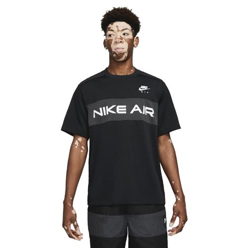 Se Nike Sportswear air Mesh Tshirt Mand Black Kortærmede T-shirts Str S - Polyester hos Magasin ved Magasin