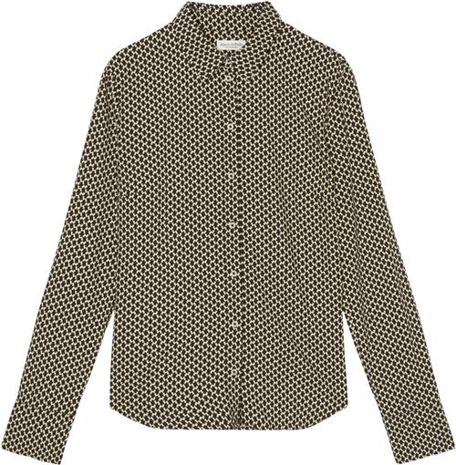 Marc O’Polo Blouse, Casual fit, Kent Collar, lo Kvinde Multi Langærmede Skjorter Str 42 - hos Magasin