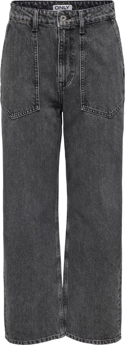 ONLY Onlcarrie HW STR TAP Work ANK DNM C Kvinde Grey Denim Boyfriend Jeans Str "30/""30" - hos Magasin