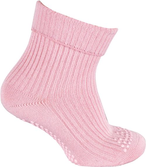 Melton ABS Bamboo/wool Sock Let's G Str 17-19 - Lyserød Strømper Uld hos Magasin