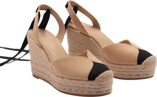 MANGO Laceup Espadrilles Kvinde Lt-pastel Pink Kilehæle Str 41 - hos Magasin