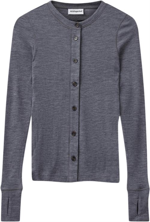 Se H2OFAGERHOLT Good Blouse Kvinde Grey Melange Kortærmede T-shirts Str S - Uld hos Magasin ved Magasin