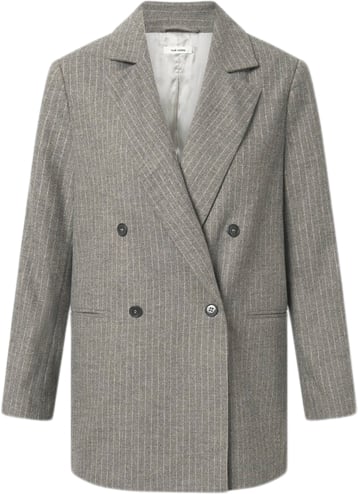 Se Nué Notes Tyler Blazer Kvinde Multi Grey Stripe Blazere Str 34 - hos Magasin ved Magasin