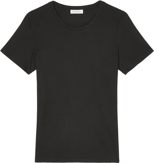 Marc O’Polo Tshirt, Short Sleeve, Round Neck Kvinde Black Kortærmede T-shirts Str XL - hos Magasin