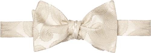 ETON Beige Solid Silk Bow Tie Self Tied One Size - Slips Silke hos Magasin