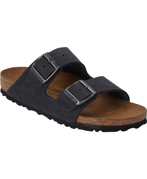 Birkenstock Arizona NU Oiled Black Kvinde Sort Flade Sandaler Str 40 - hos Magasin