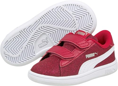 Se Puma Smash v2 Glitz Glam Sneakers Rød Sneakers Str 38 - hos Magasin ved Magasin