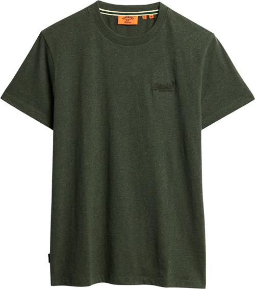 Superdry Essential Logo EMB TEE Mand Deep Forest Green Marl Kortærmede T-shirts Str XXXL - Denim hos Magasin