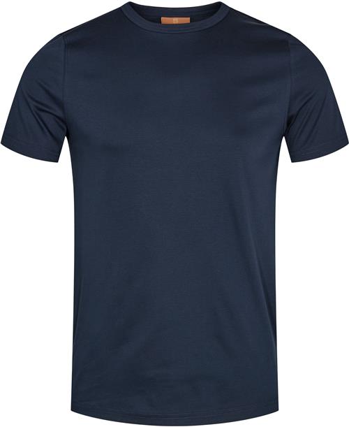 Mos Mosh Gallery Perry Crunch OSS Tee Mand Navy Kortærmede T-shirts Str L - hos Magasin