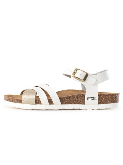 Bayton Sandaler med rem 'Denia'  guld / hvid