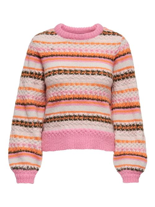 ONLY Pullover 'Mabel'  orange / lyserød / lys pink / sort