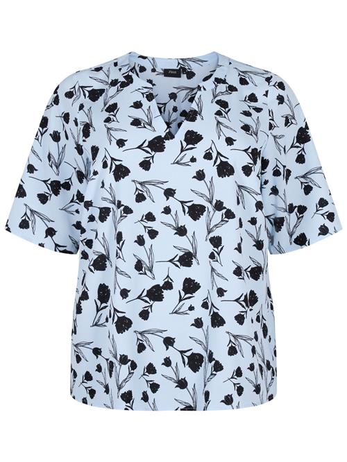 Zizzi Bluse 'CAANNI'  blå / sort