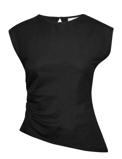 Mango Knit Asymmetric Top Mango Black