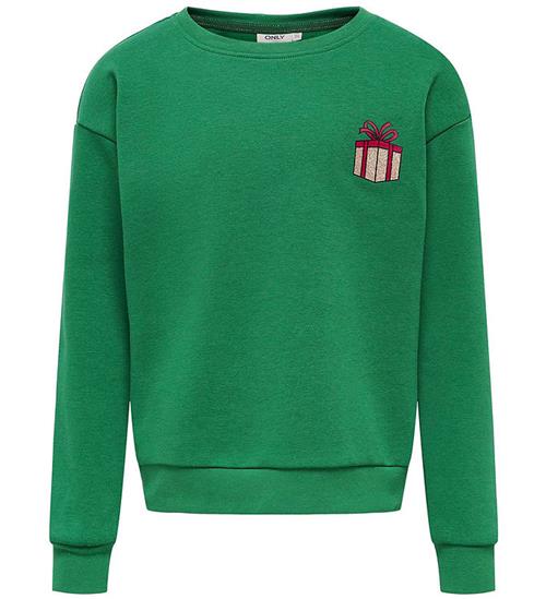 Kids Only Kids Only Sweatshirt - KogYda - Xmas Life - Green Jacket/Present