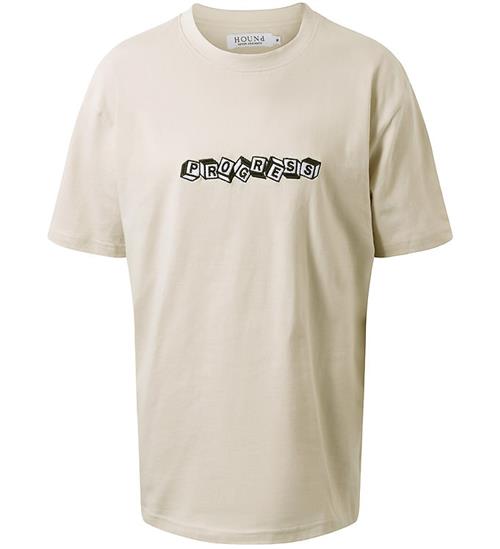 Hound T-shirt - Light Sand m. Print