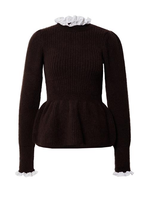 Se River Island Pullover  mørkebrun / hvid ved About You