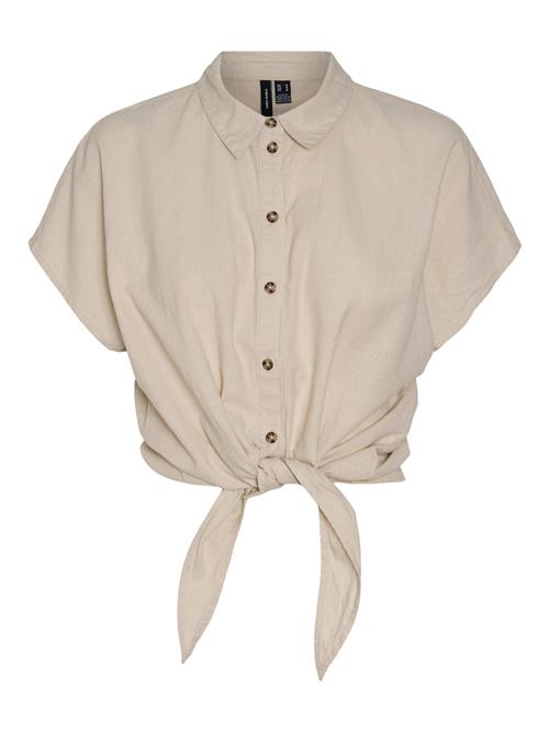 Se VERO MODA Bluse 'LINA'  lysebeige ved About You