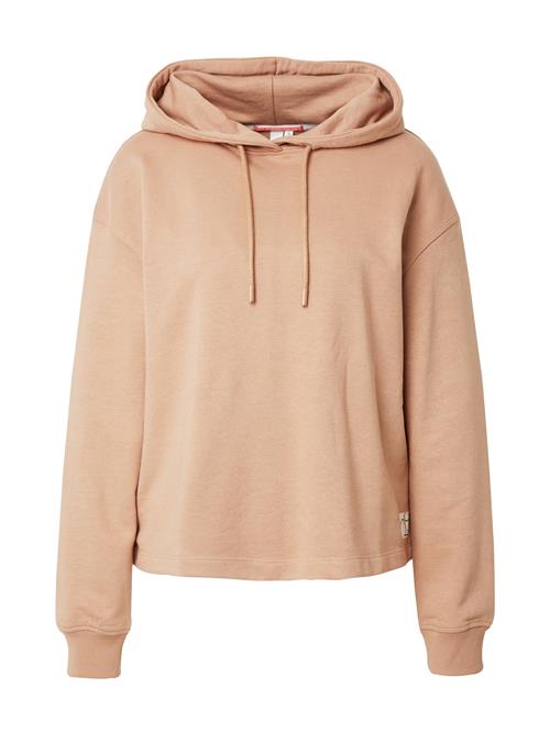 QS Sweatshirt  lysebrun / sort / hvid