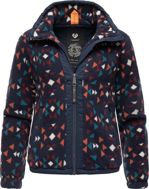 Se Ragwear Fleecejakke 'Nordicka Aztec'  navy / jade / orange / hvid ved About You