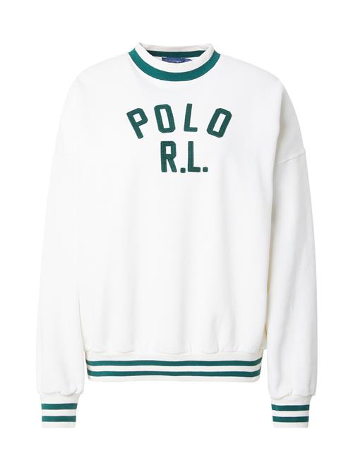 Se Polo Ralph Lauren Sweatshirt  mørkegrøn / hvid ved About You