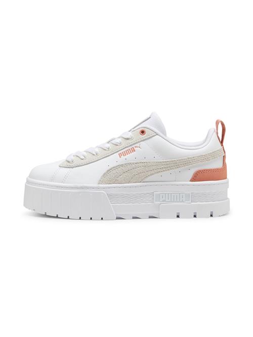 Se PUMA Sneaker low 'Mayze'  beige / mandarin / hvid ved About You