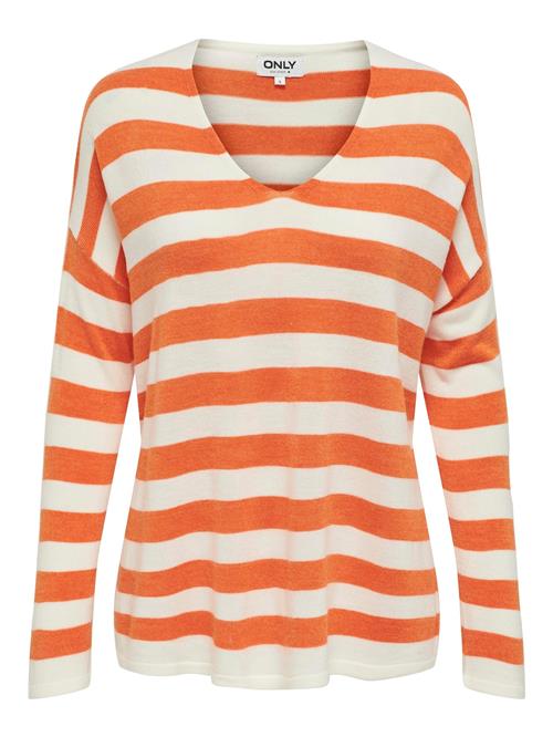 Se ONLY Pullover 'AMALIA'  orange / offwhite ved About You