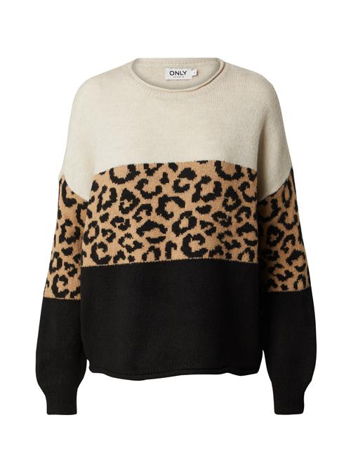 Se ONLY Pullover 'ONLJade'  camel / ecru / sort ved About You