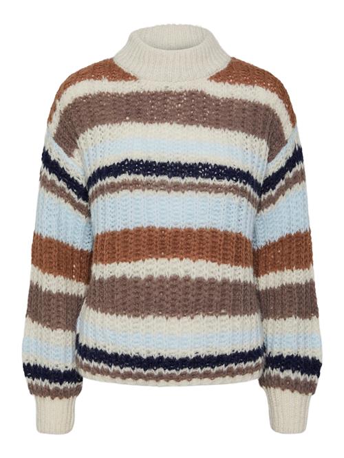 Se PIECES Pullover 'MENNA'  creme / navy / lyseblå / brun ved About You