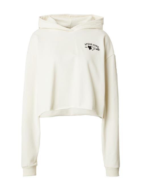 HUGO Sweatshirt 'Dephana'  sort / uldhvid